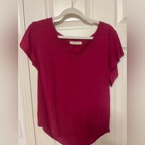 Hot pink Free people shirt. Never worn
